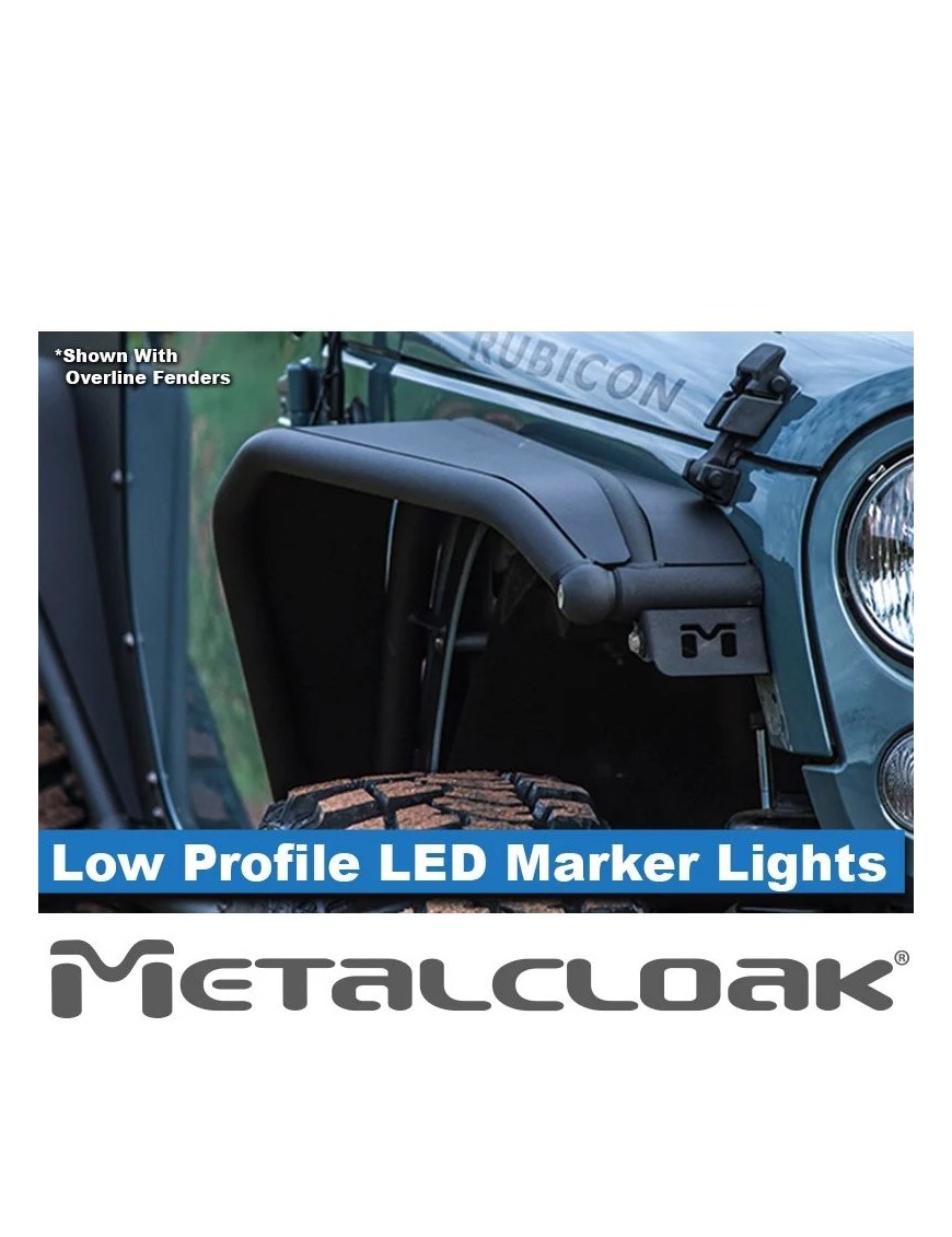 MetalCloak Low Profile LED Marker Lights – Jeep Wrangler JK