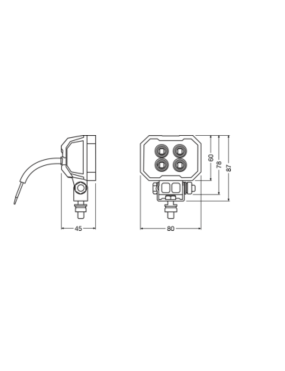 OSRAM LEDriving Rect WL VX80-WD