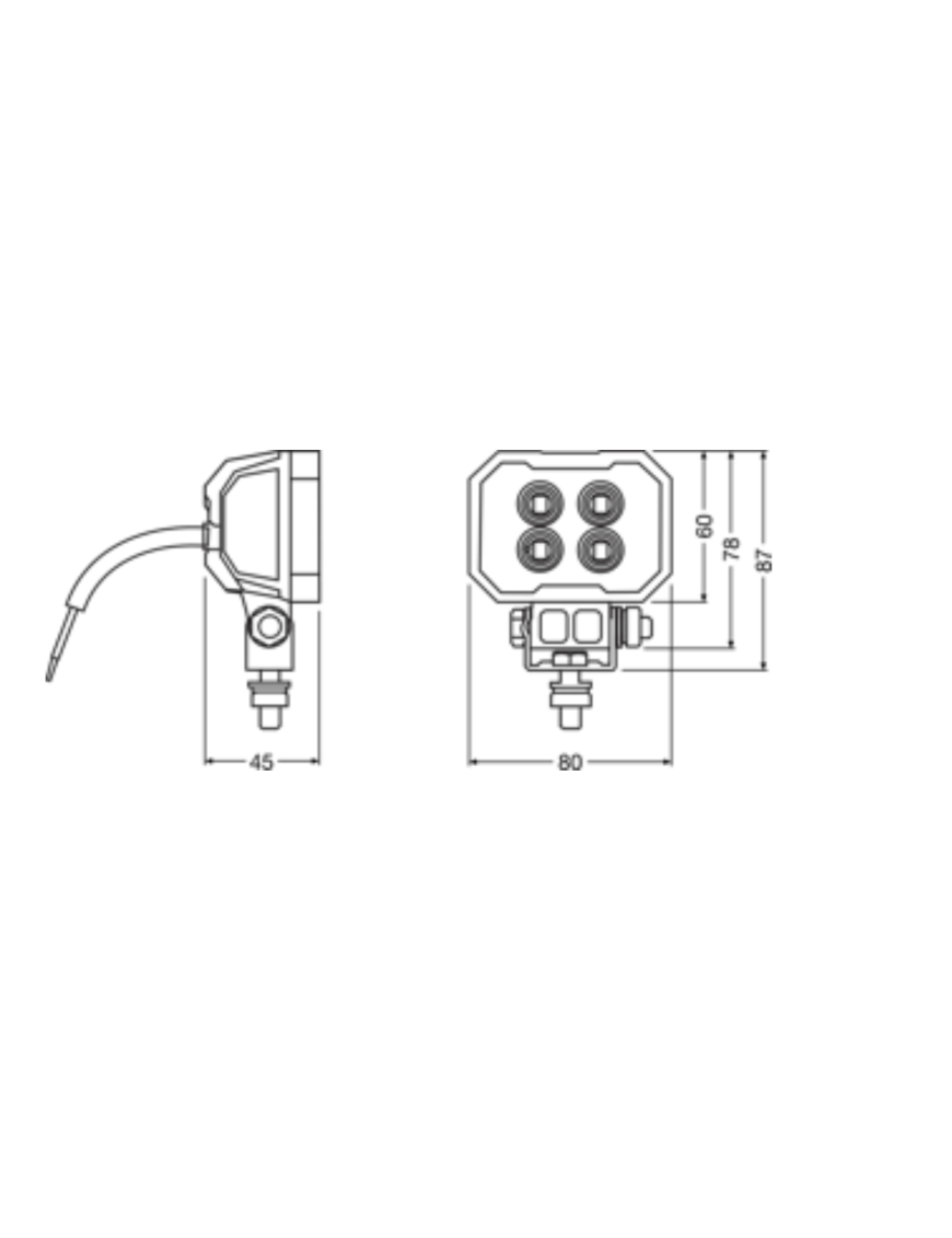 OSRAM LEDriving Rect WL VX80-WD