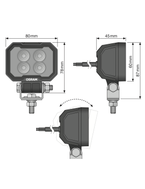OSRAM LEDriving Rect WL VX80-WD