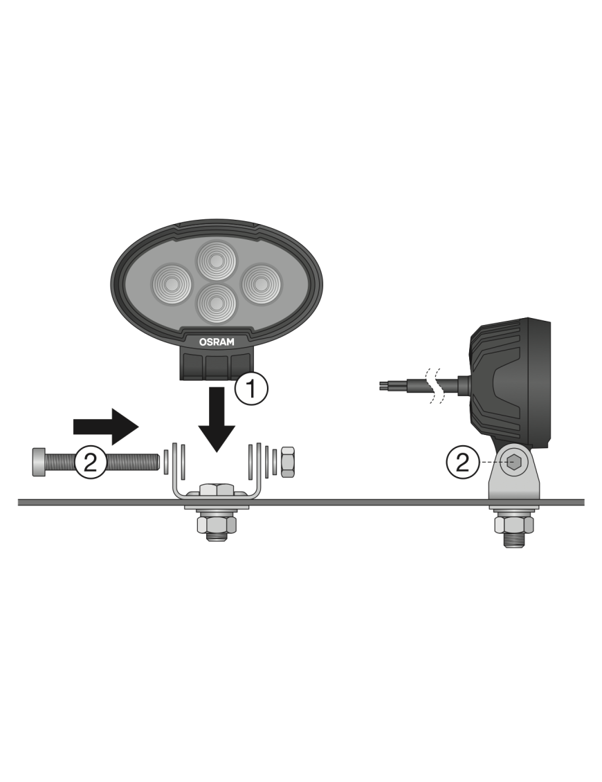 LEDriving Oval WL VX100-WD working light