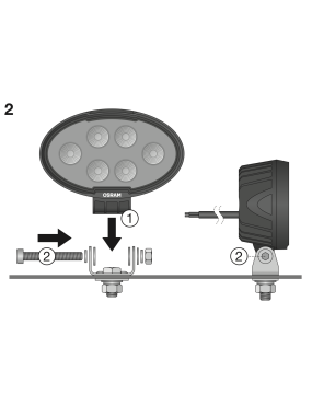 OSRAM LEDriving Oval WL VX150-WD work light