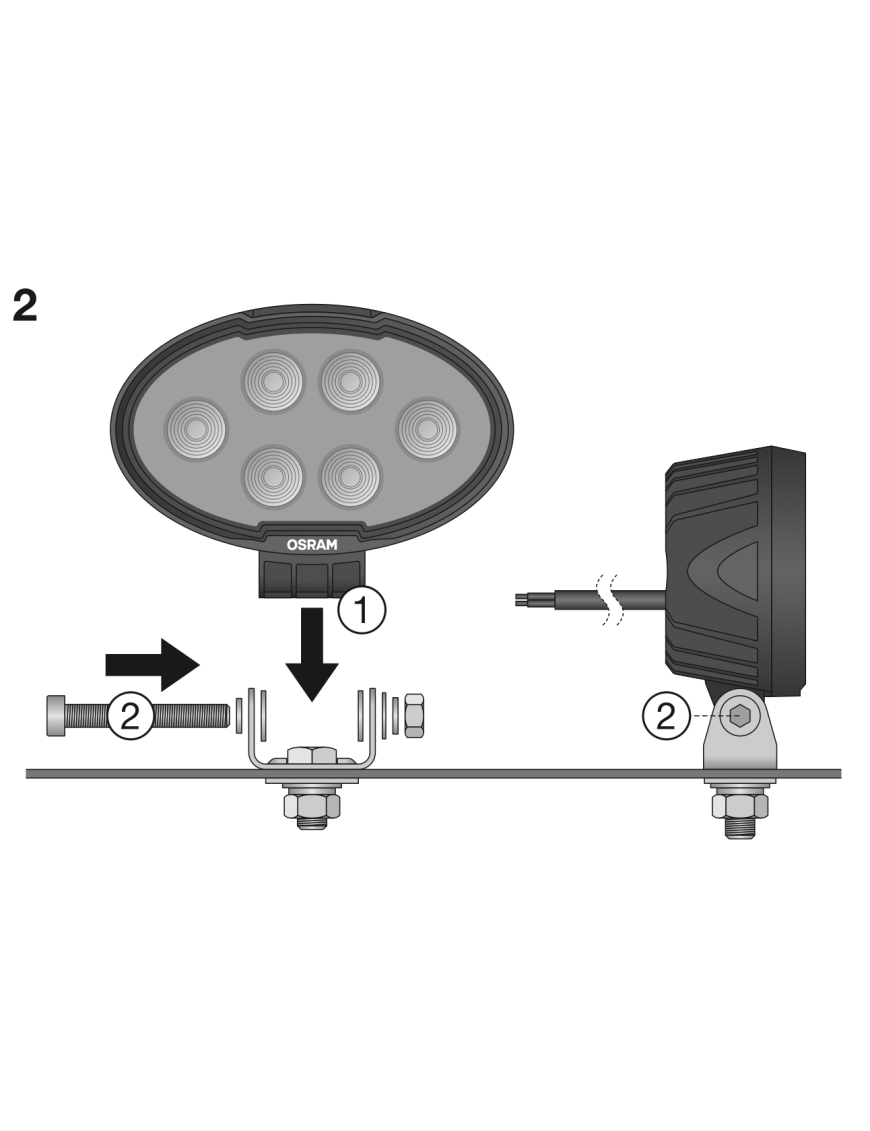 OSRAM LEDriving Oval WL VX150-WD work light