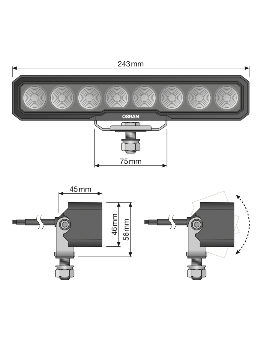 LEDriving Lightbar WL VX250-WD