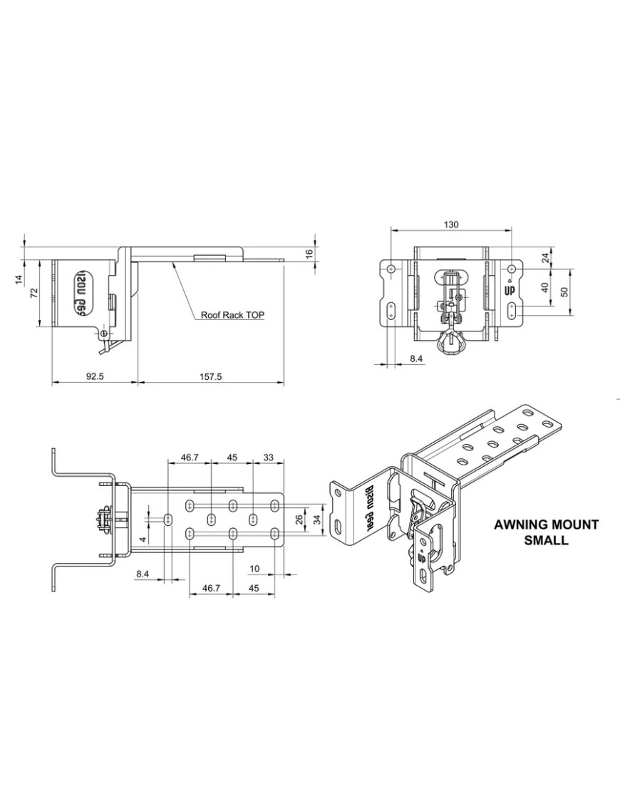 Awning Mounting - Quick Connector type B