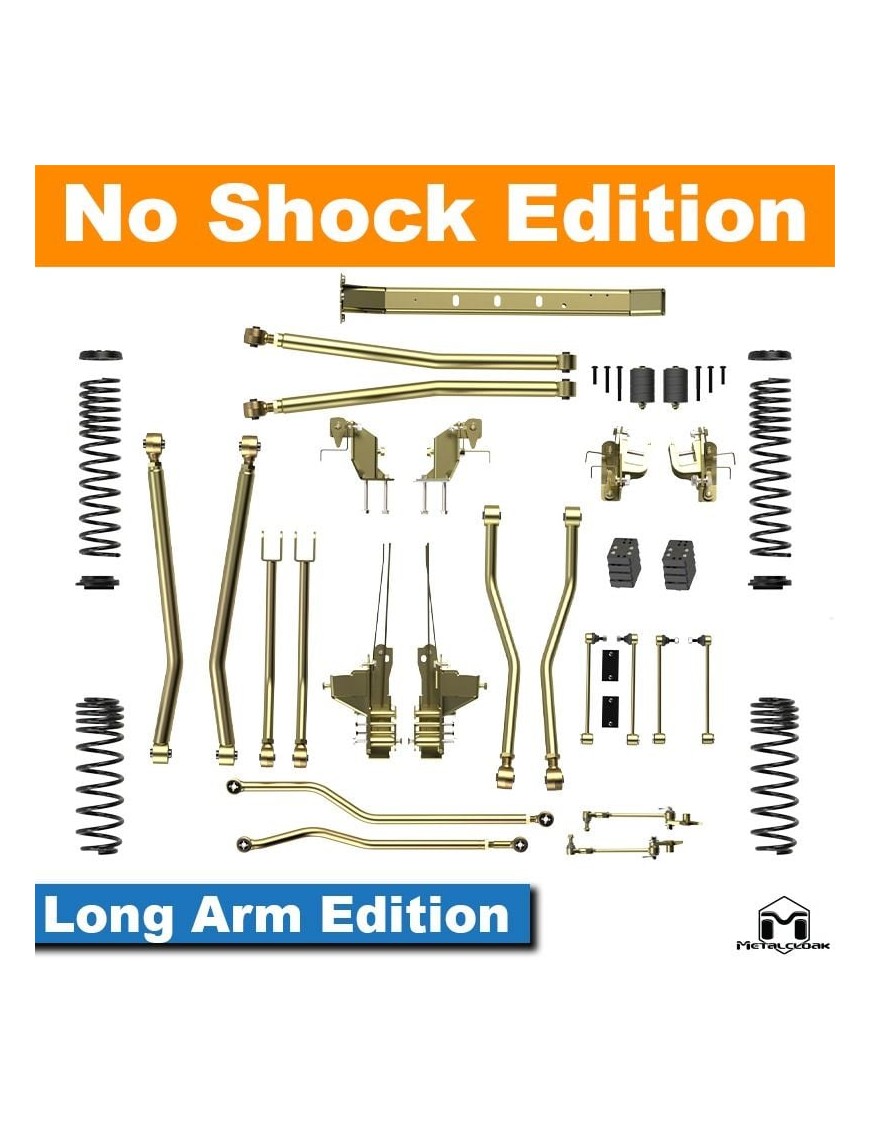 Jeep JL Wrangler 3.5" 4-Link, Bolt-On Long Arm Suspension & Lift Kit, 4-Door