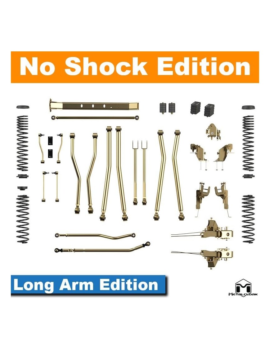 Jeep JL Wrangler 5.5" 4-Link, Bolt-On Long Arm Suspension & Lift Kit, 4-Door