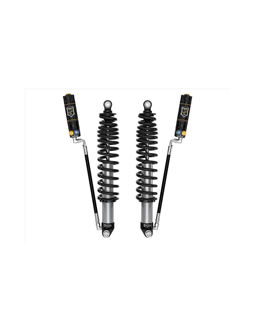Para Amortyzatorów Coilover ICON 2.5 CDXS z Zewnętrznymi Zbiornikami Lift 1,25-3'' Ford Bronco, Sprężyny HD. Tył Para Amortyzatorów Coilover ICON 2.5 CDXS z Zewnętrznymi Zbiornikami Lift 1,25-3'' Ford Bronco, Sprężyny HD. Tył