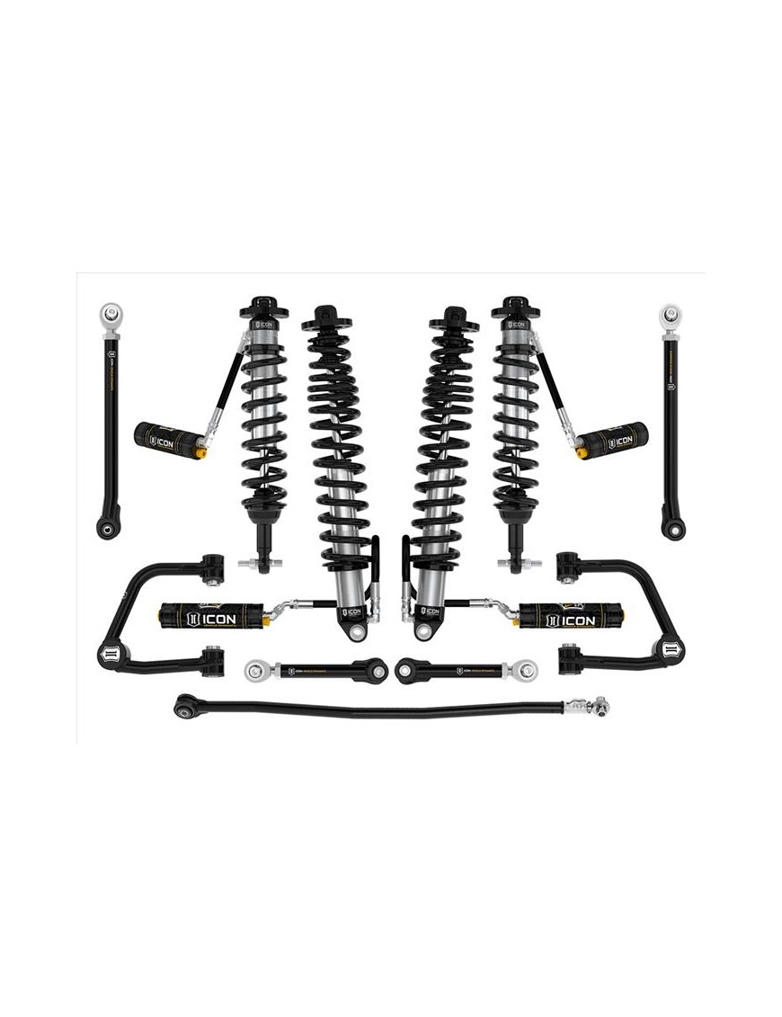 Zestaw Zawieszenia ICON Ford Bronco 2-3'' Lift, Stage 7, Rurowe Wahacze, Sprężyny HD (z pakietem Sasquatch) Zestaw Zawieszenia ICON Ford Bronco 2-3'' Lift, Stage 7, Rurowe Wahacze, Sprężyny HD (z pakietem Sasquatch)