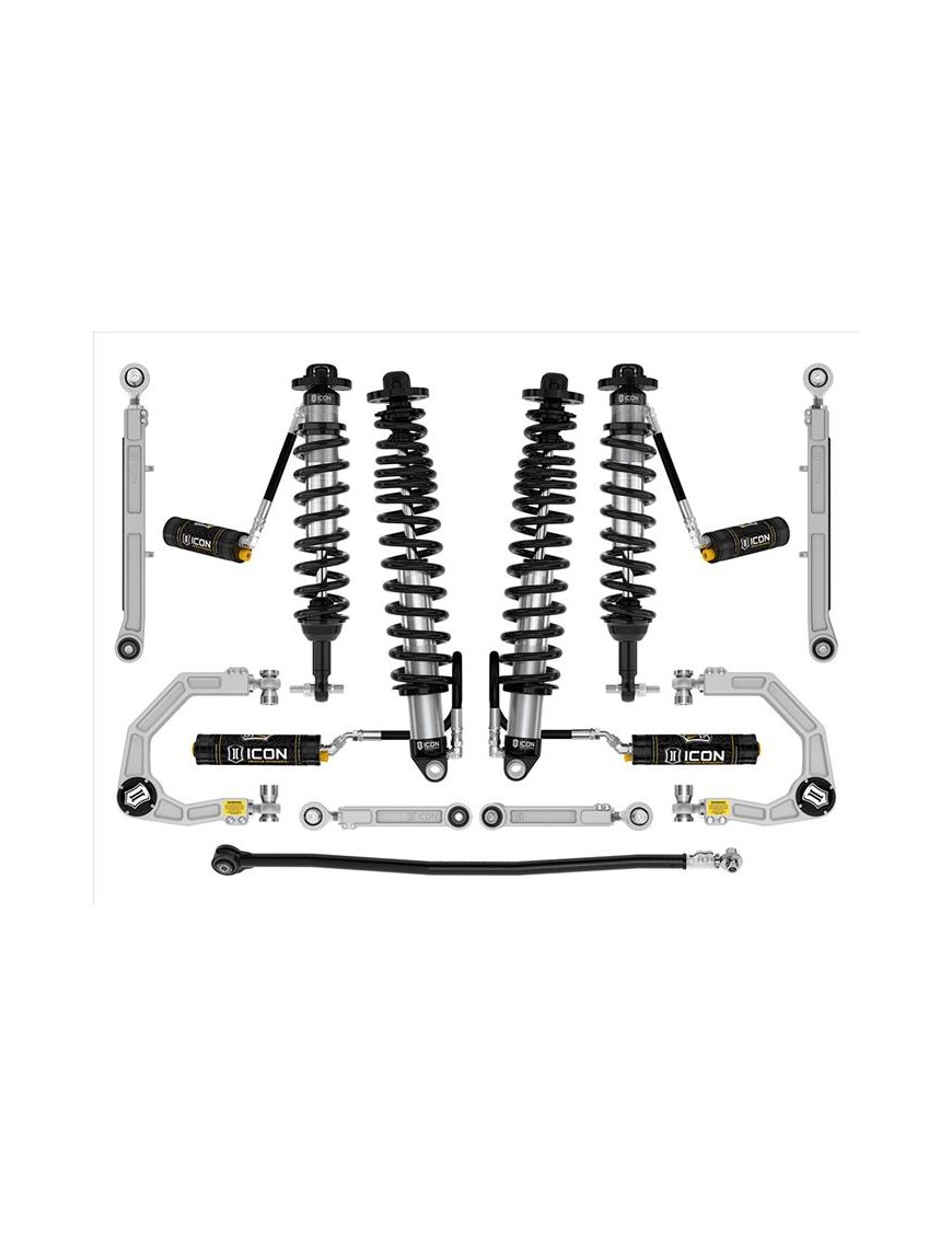 Zestaw Zawieszenia ICON Ford Bronco 2-3'' Lift, Stage 7, Rurowe Wahacze, Sprężyny HD (z pakietem Sasquatch) Zestaw Zawieszenia ICON Ford Bronco 2-3'' Lift, Stage 7, Rurowe Wahacze, Sprężyny HD (z pakietem Sasquatch)