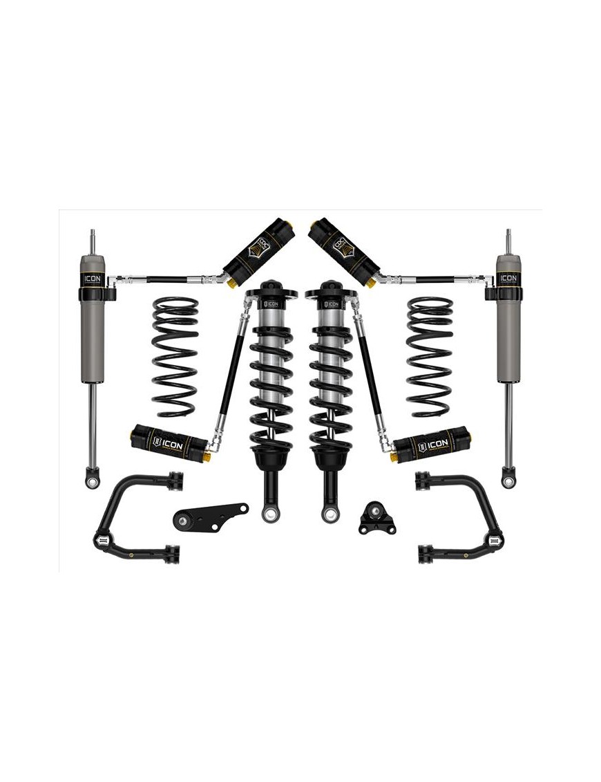 Zestaw Zawieszenia ICON 1.25-3'' Lift, Stage 5 Wahacze Rurowe, Sprężyny Progresywne Toyota Tacoma 2024 Zestaw Zawieszenia ICON 1.25-3'' Lift, Stage 5 Wahacze Rurowe, Sprężyny Progresywne Toyota Tacoma 2024