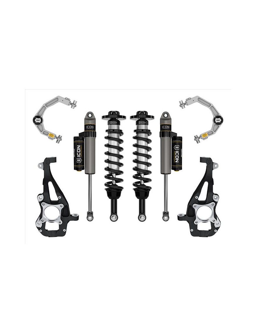 Zestaw Zawieszenia ICON 3,5-4,5'' Lift, Stage 2, Billet F-150 4WD 2021-2023 Zestaw Zawieszenia ICON 3,5-4,5'' Lift, Stage 2, Billet F-150 4WD 2021-2023