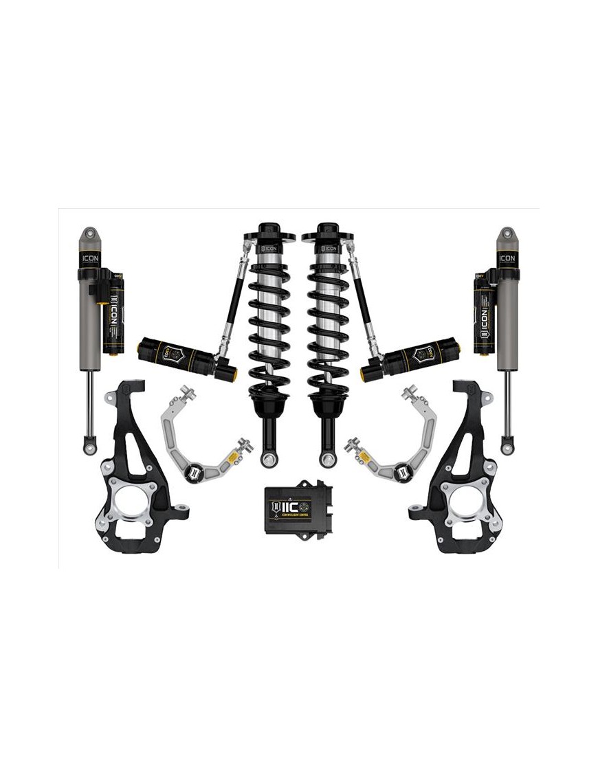 Zestaw Zawieszenia ICON 3,5-4,5'' Lift, Stage 5, Billet F-150 4WD 2021-2023 Zestaw Zawieszenia ICON 3,5-4,5'' Lift, Stage 5, Billet F-150 4WD 2021-2023