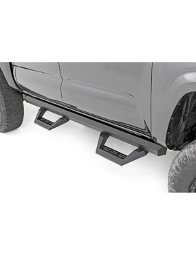 Progi, stopnie boczne regulowane aluminiowe Rough Country SRX2 Double Cab