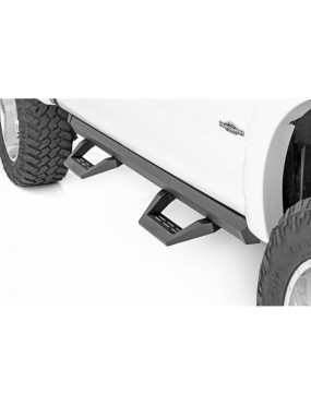 Progi, stopnie boczne regulowane aluminiowe Rough Country SRX2 Crew Cab