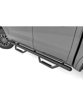 Progi, stopnie boczne czarne Rough Country Nerf Steps Crew Cab