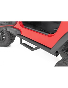 Progi, stopnie boczne czarne Rough Country Nerf Steps