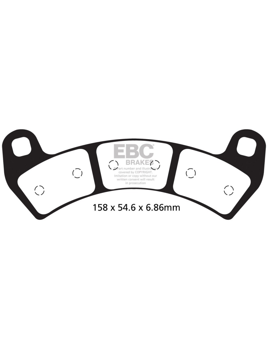 Brake Pads FA680R – Set for 1 Disc (EBC Brakes)