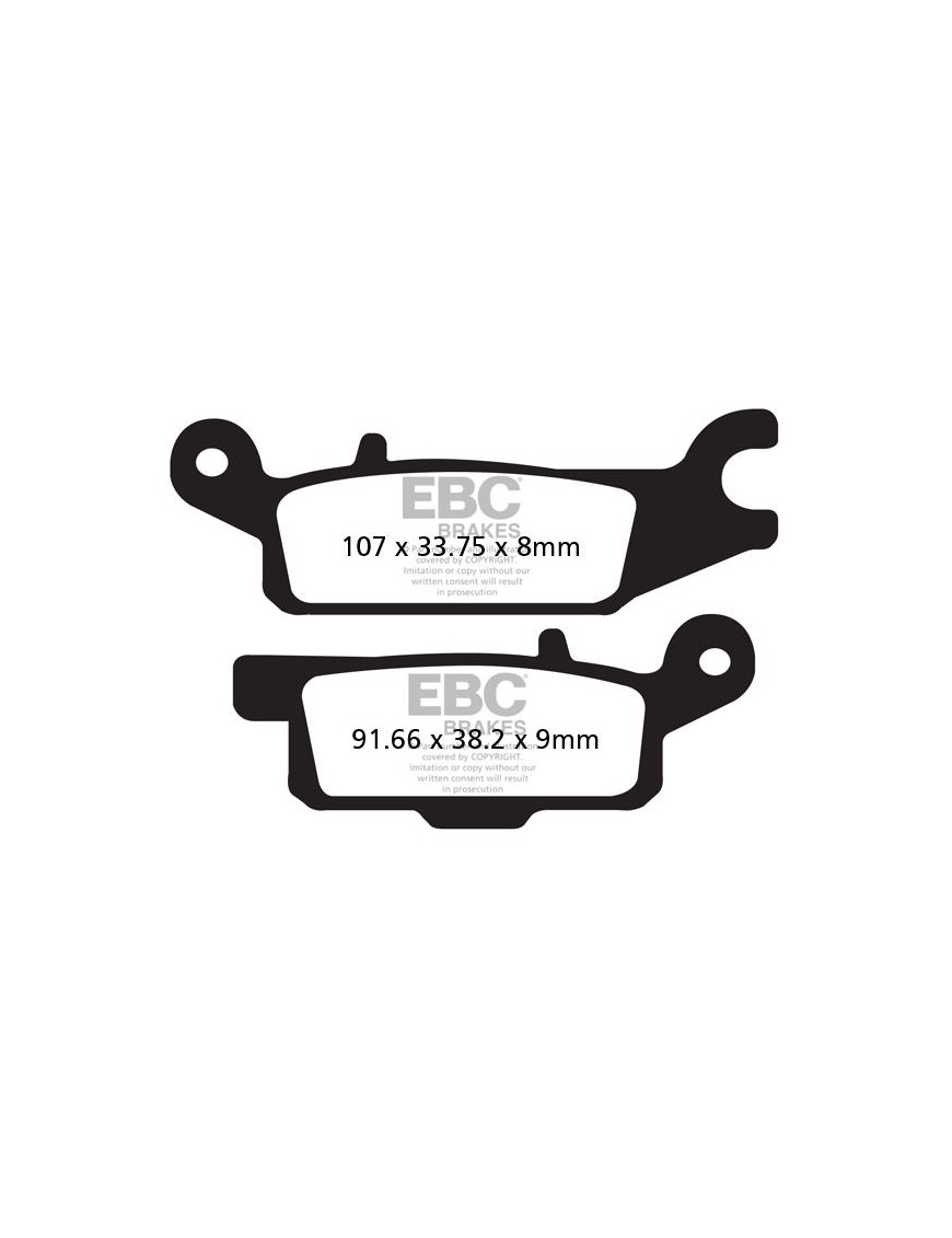 EBC Brakes FA445R Brake Pads – Set for 1 Disc