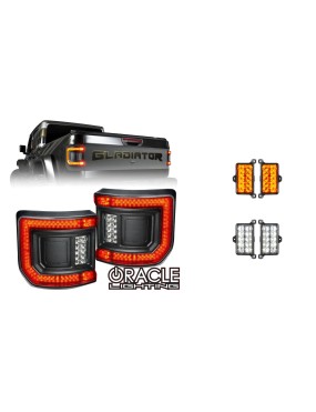 ORACLE Lighting – Flush LED Tail Light Kit + Dual-Function Amber/White Reverse Module for Jeep Gladiator JT