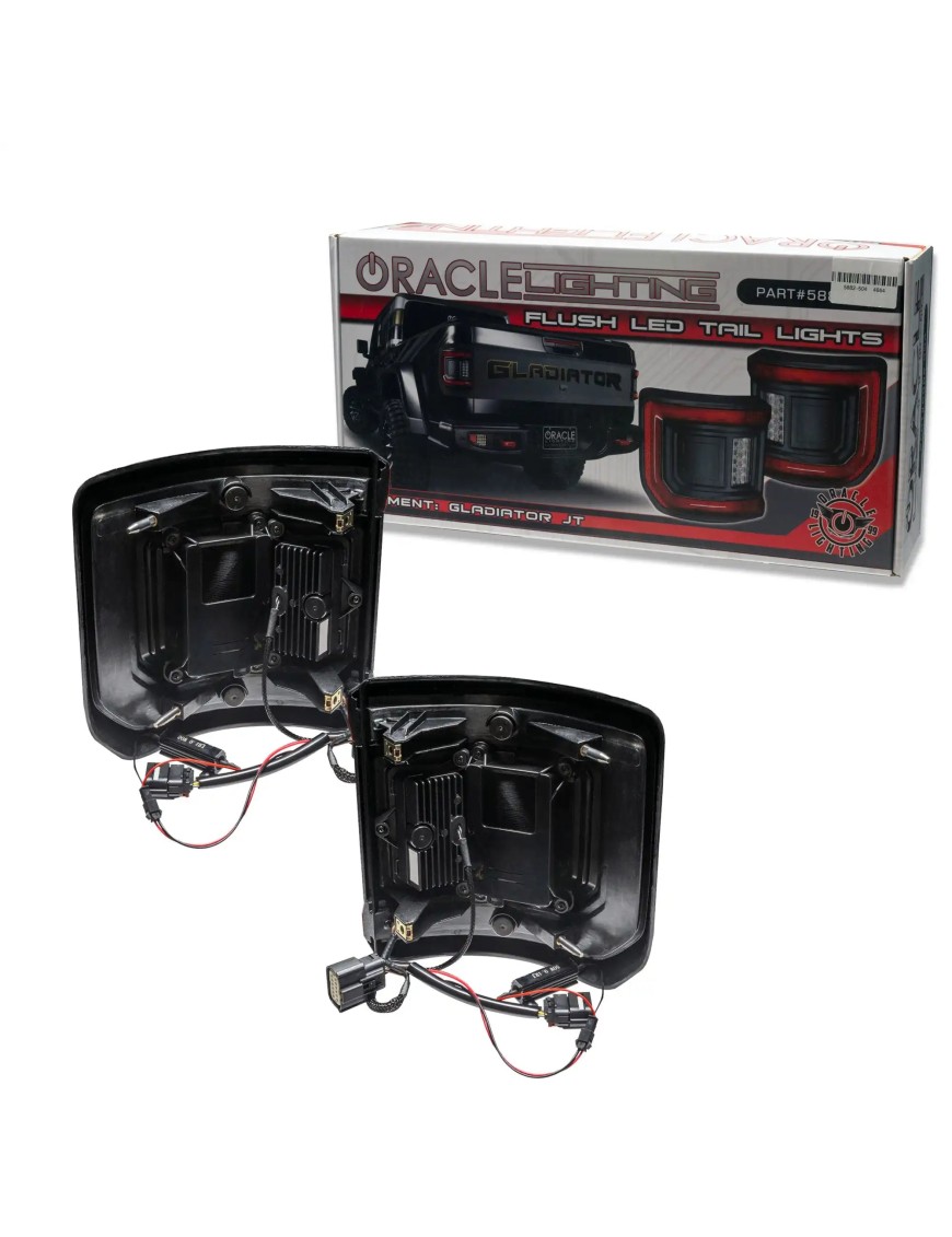 ORACLE Lighting – Flush LED Tail Light Kit + Dual-Function Amber/White Reverse Module for Jeep Gladiator JT