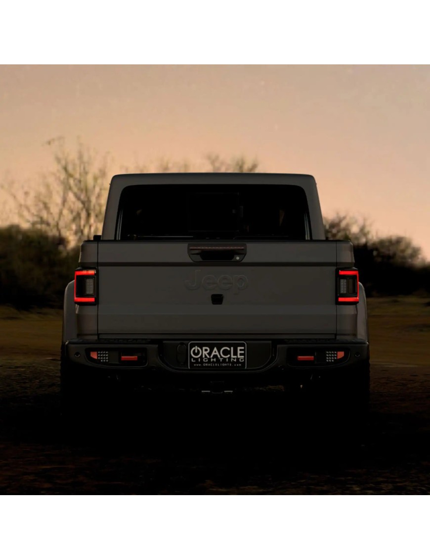 ORACLE Lighting – Flush LED Tail Light Kit + Dual-Function Amber/White Reverse Module for Jeep Gladiator JT