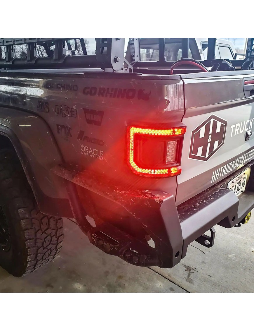 ORACLE Lighting – Flush LED Tail Light Kit + Dual-Function Amber/White Reverse Module for Jeep Gladiator JT