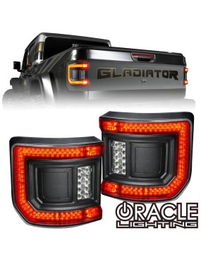 ORACLE Lighting – Flush LED Tail Light Kit + Dual-Function Amber/White Reverse Module for Jeep Gladiator JT