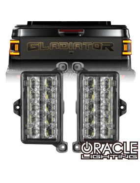 ORACLE Lighting – Flush LED Tail Light Kit + Dual-Function Amber/White Reverse Module for Jeep Gladiator JT