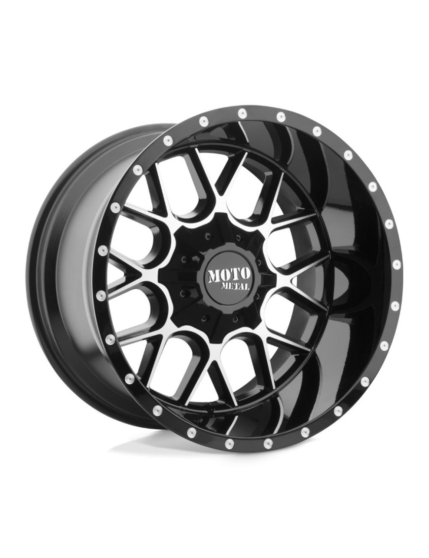 Felga aluminiowa MO986 SIEGE Gloss Black Machined MOTO METAL