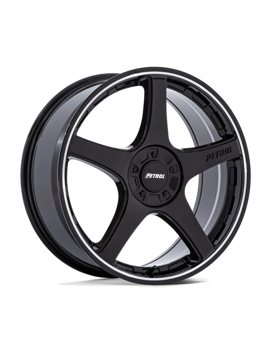 Felga aluminiowa PE003 P2E Gloss Black W/ Machined Lip PETROL