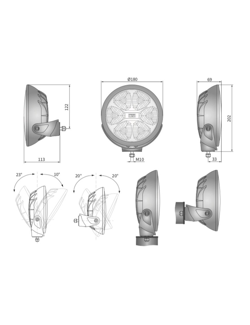 WESEM FERVOR 180 LED Driving Lamp – Model LUM2.51281