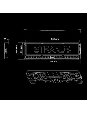 NUUK E-LINE DUO LED BAR License Plate Mounting Strands 809138