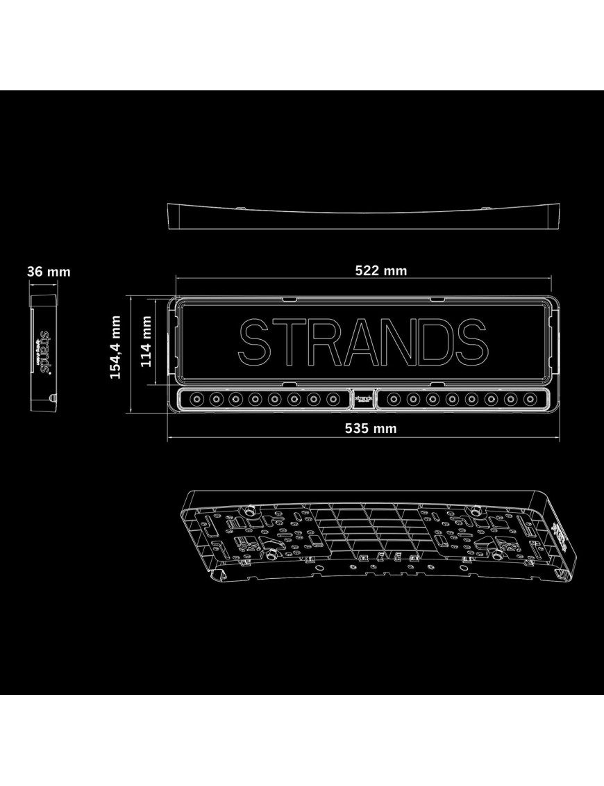 NUUK E-LINE DUO LED BAR License Plate Mounting Strands 809138