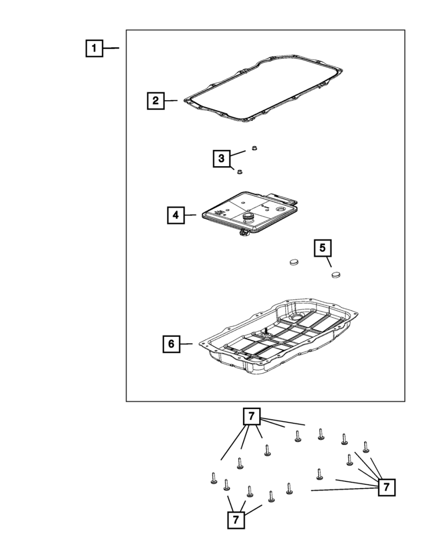 Mopar Oil Pan Gasket 68522534AA Mopar Oil Pan Gasket 68522534AA