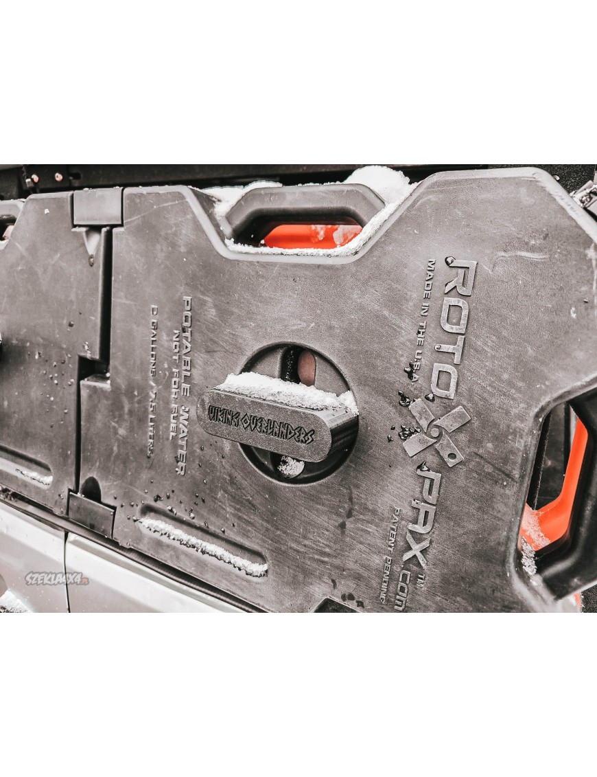 The Viking Overlanders lock cover for the Rotopax LOX Pack Mount