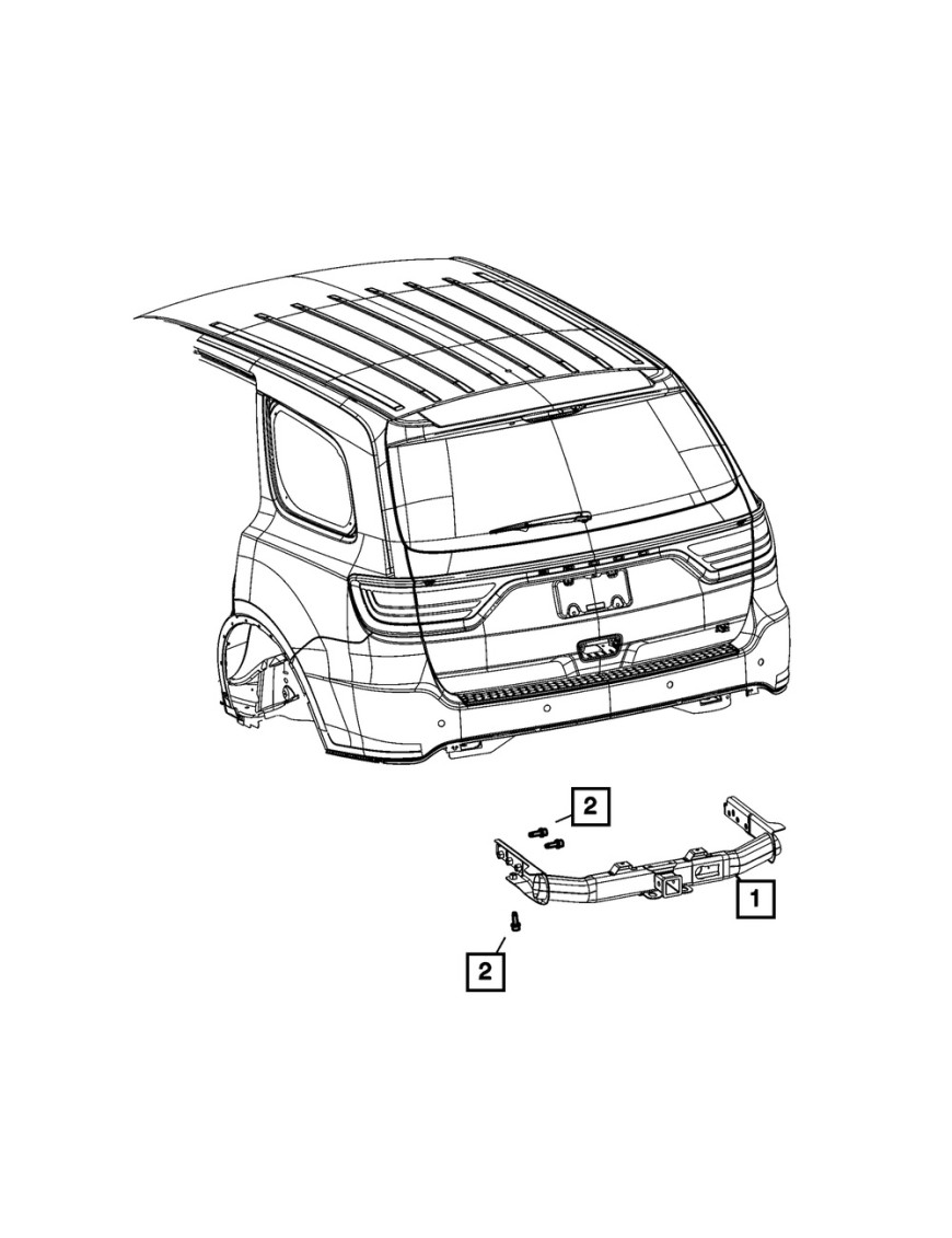 Mopar Trailer Tow Receiver Kit 52124606AF