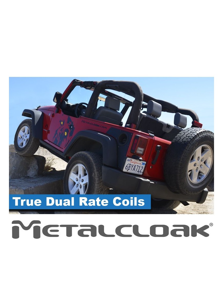 JK Wrangler Coils 3,5" 2 Door | 2,5" 4 Door True Dual Rate Coil Rear