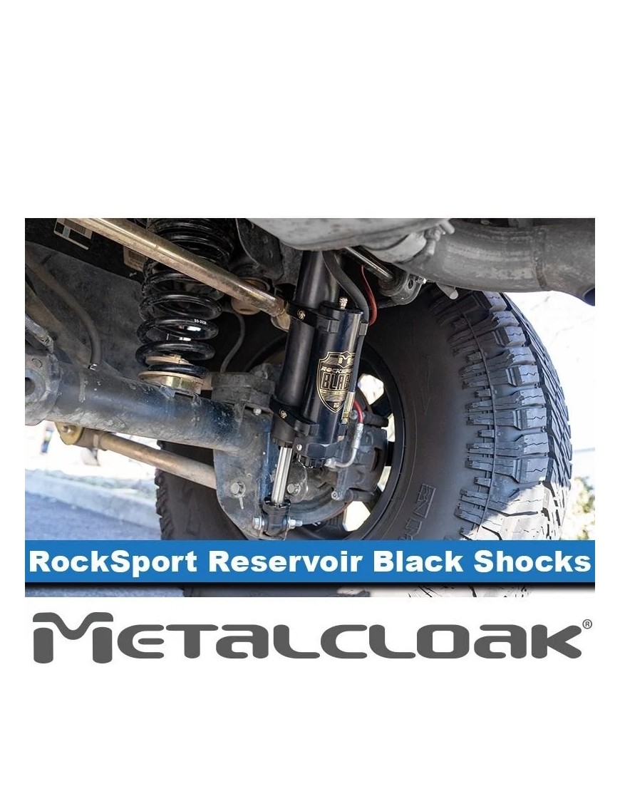RockSport BLACK 2.5"/3.5" JK Wrangler Reservoir Long Travel Shocks Adjustable Rear Pair