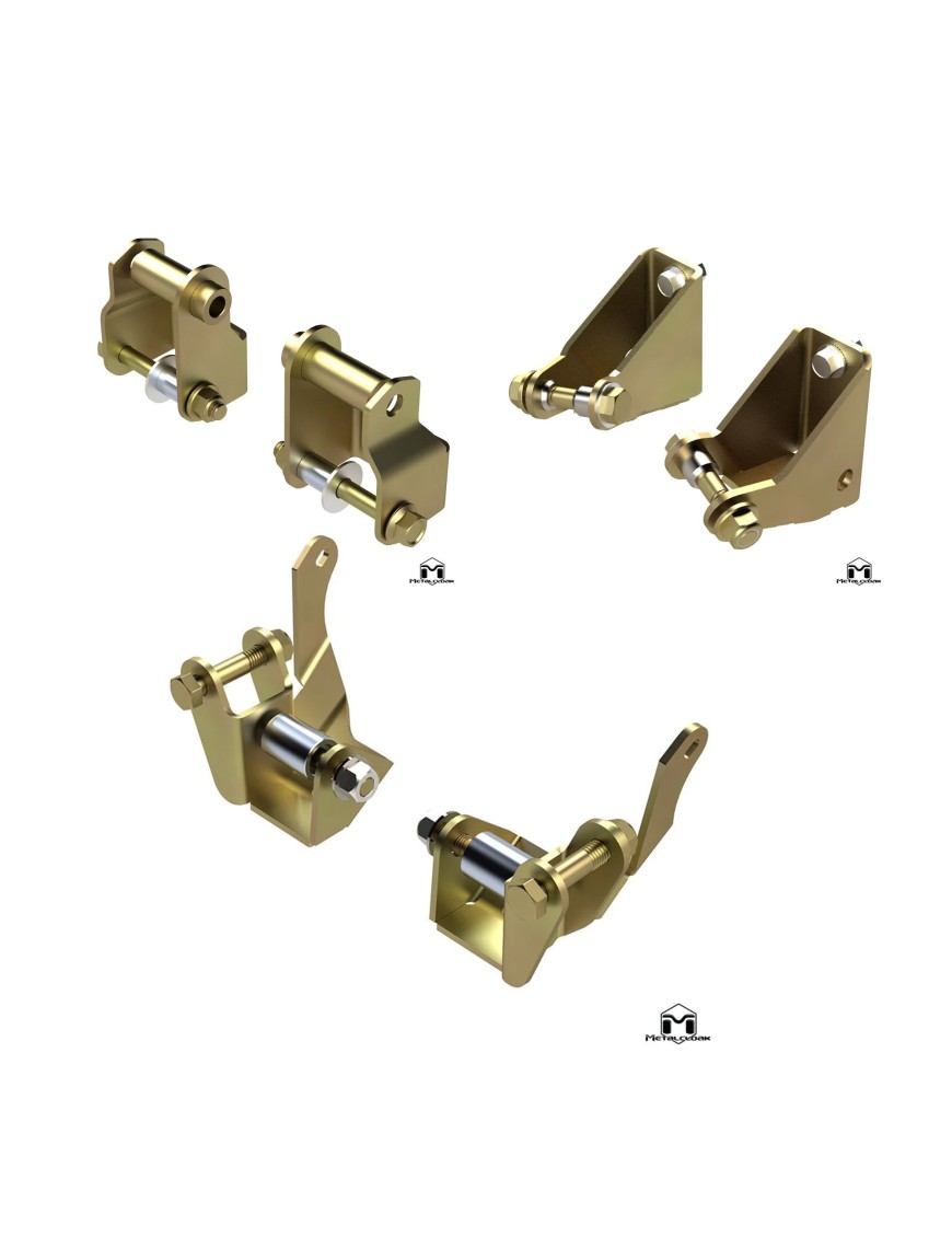 Bundle of MetalCloak shocks relocation mounts for 2,5 lift