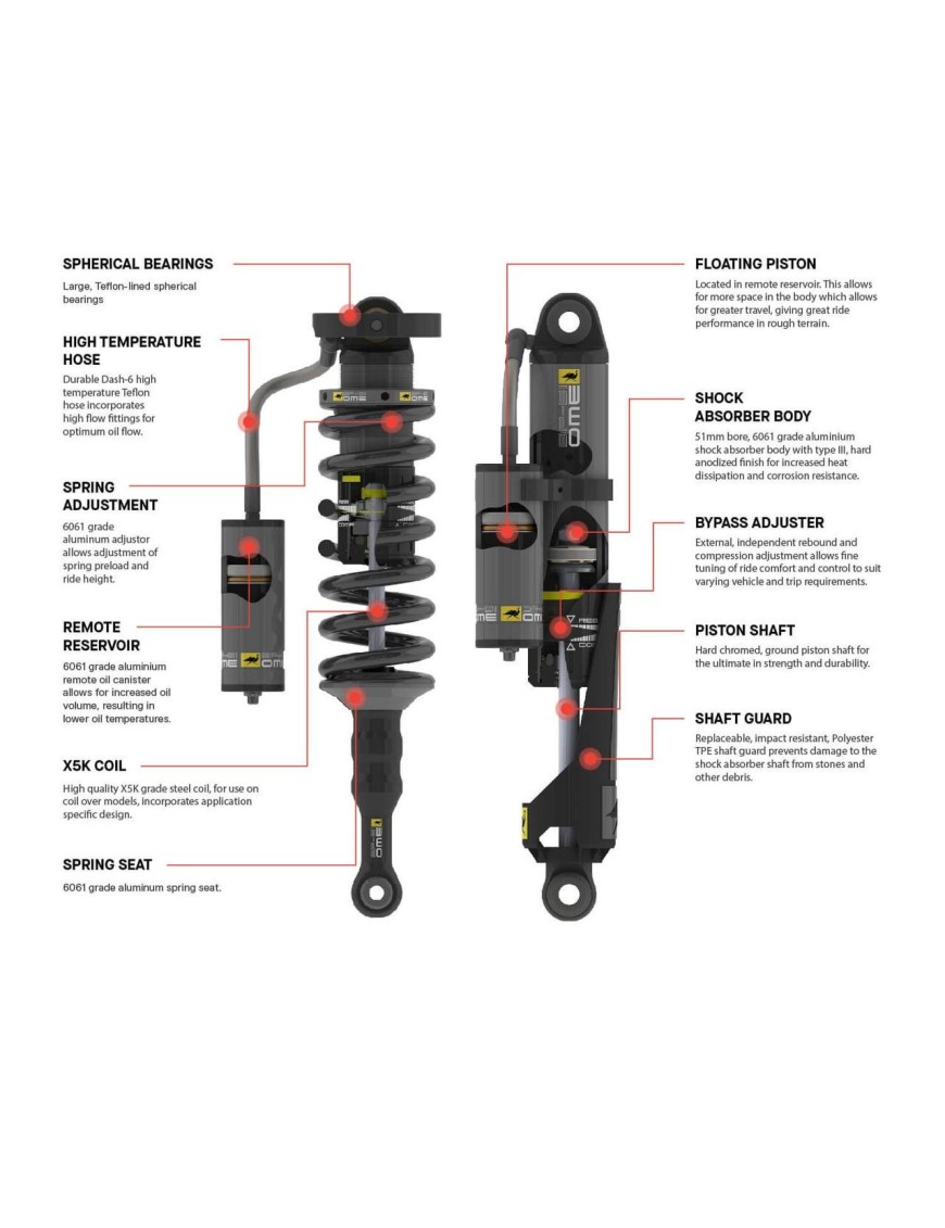 Old Man Emu BP-51 Rear Bypass Shock Absorber BP5160032 – Jeep Wrangler JK