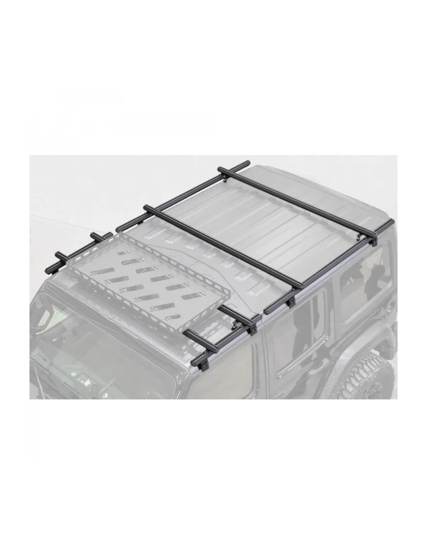 Modular Roof Rack 24" + 60" Black for Factory Roof Rails Jeep Wrangler JLU