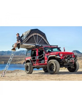 Modular Roof Rack 24" + 60" Black for Factory Roof Rails Jeep Wrangler JLU