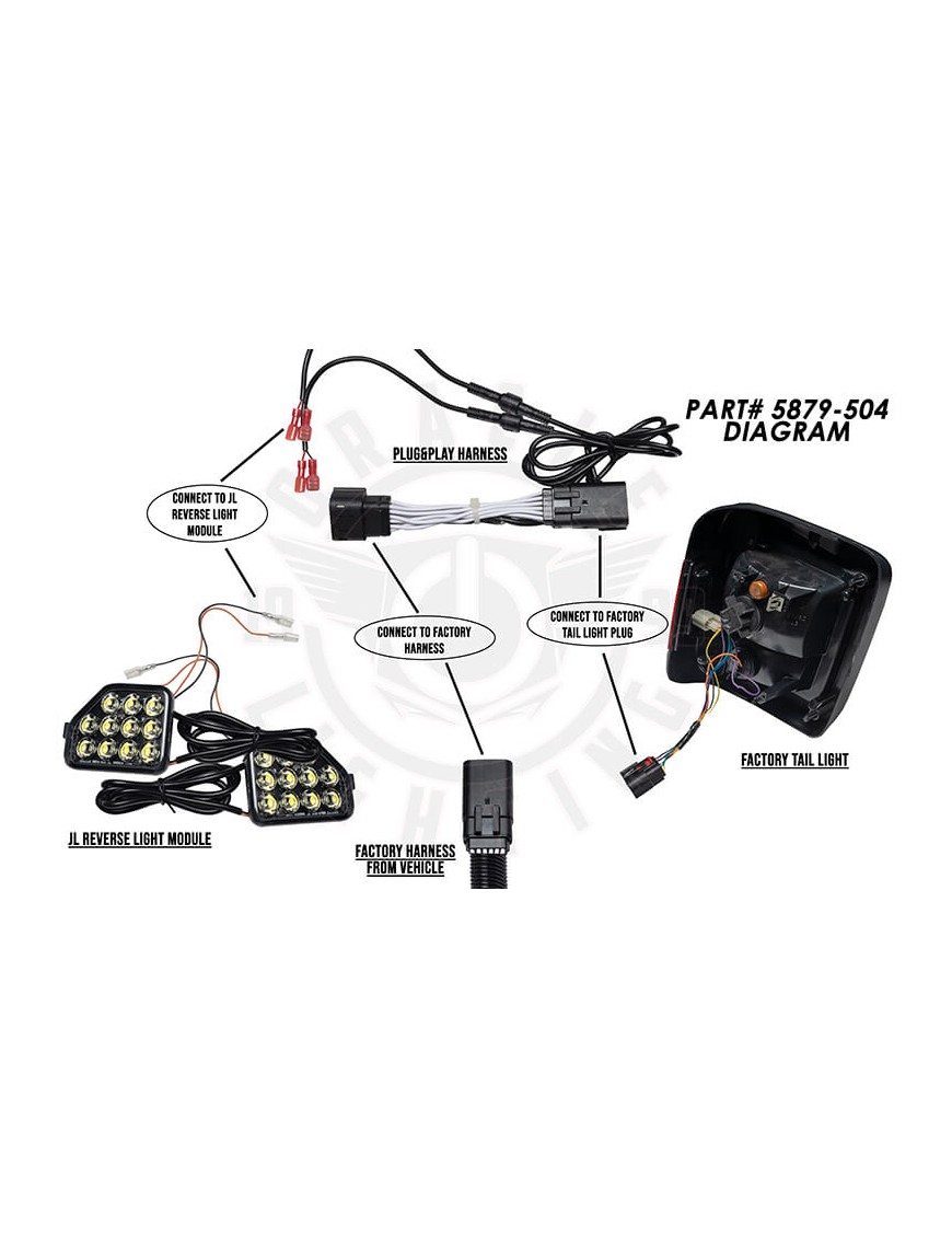 Lighting Plug & Play Wiring Adapter for Wrangler JL Reverse Lights