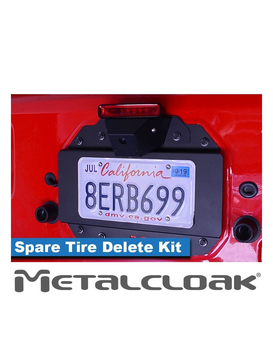 JL Wrangler Spare Tire Delete Kit Camera Mount