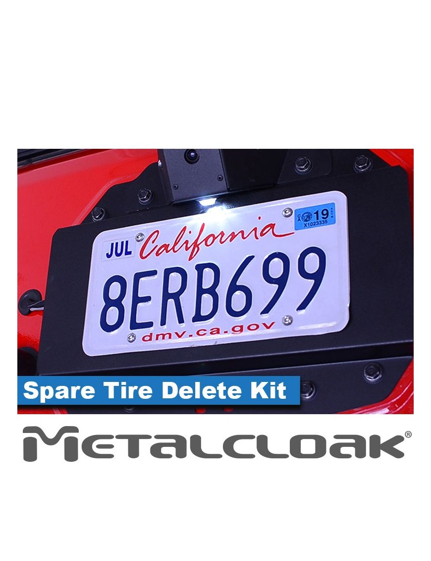 JL Wrangler Spare Tire Delete Kit Camera Mount