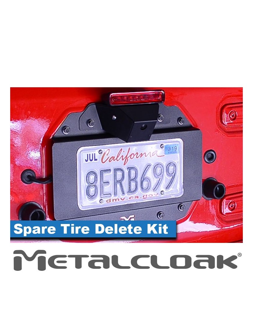 JL Wrangler Spare Tire Delete Kit Camera Mount
