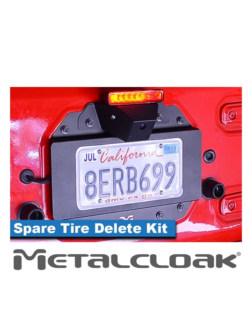 JL Wrangler Spare Tire Delete Kit Camera Mount