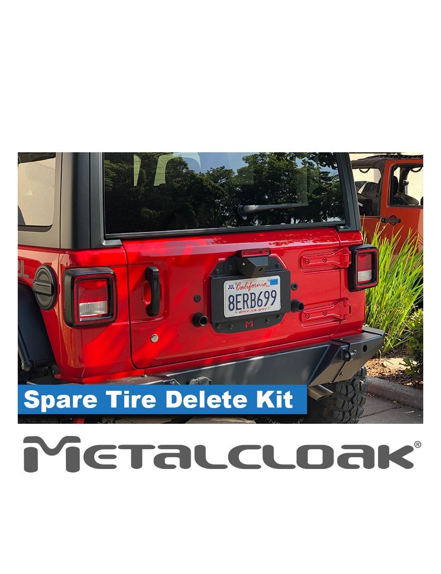 JL Wrangler Spare Tire Delete Kit Camera Mount