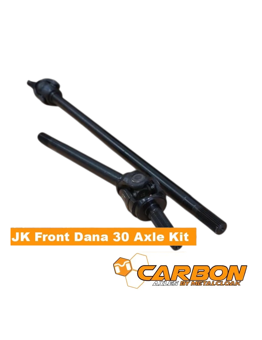 Carbon JK Non-Rubicon Front D30 27 Spline Axle Kit
